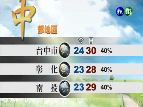 局部性短暫雨 中部以北防雷雨