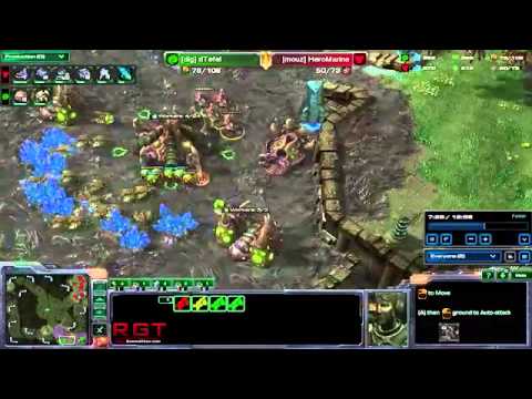 Starcraft 2 Heart of the Swarm Pro Match HeroMarine (Terran) vs Tefel (Zerg) Whirlwind LE TvZ2955