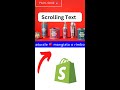 Add Scrolling Text In Shopify