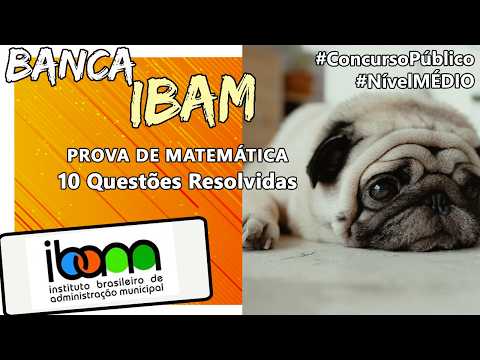 IBAM MATEMÁTICA 2024 :: 10 QUESTÕES de Matemática Concurso Nível Médio :: Concurso Praia Grande