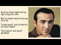 Faron Young - Leaving and Saying Goodbye with Lyrics