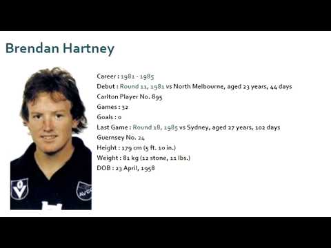 Brendan Hartney 1985 - Carlton Football Club Past Player