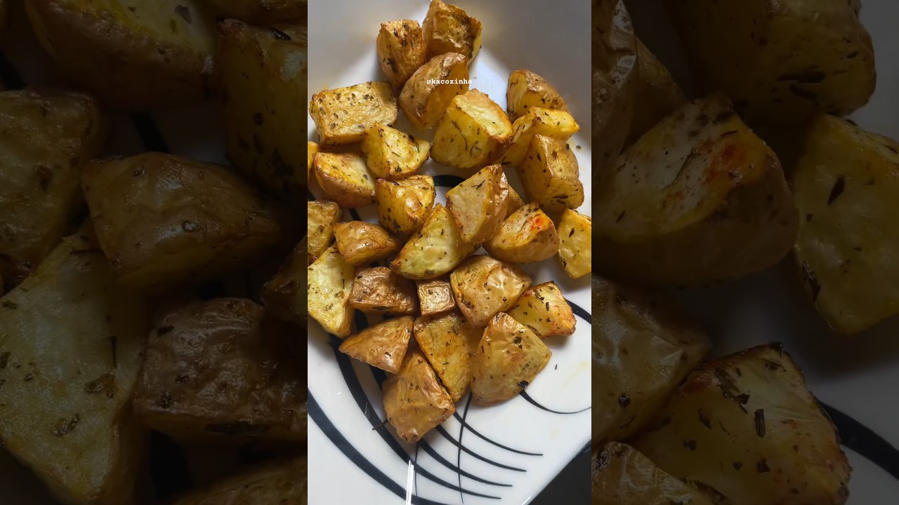 Batata assada na Air Fryer, crocante por fora e macia por dentro !! #cozinhando #batata #shorts