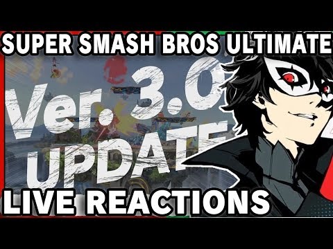 LIVE REACTIONS! SUPER SMASH BROS ULTIMATE 3.0 UPDATE & JOKER FIRST LOOK  - DarkLightBros