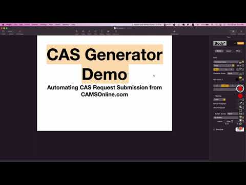 CAS Generator Youtube Demo