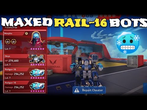 (DUAL RAIL-16 BOTS😳)BOTS r now BEASTS with this🥶- Mech Arena