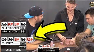 Poker Player Has FIVE CARDS & Doesn't Realize It!!