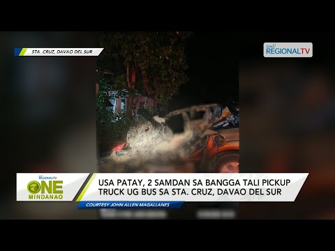 One Mindanao: Usa patay, duha samdan sa disgrasya tali SUV ug bus sa Sta. Cruz, Davao del Sur