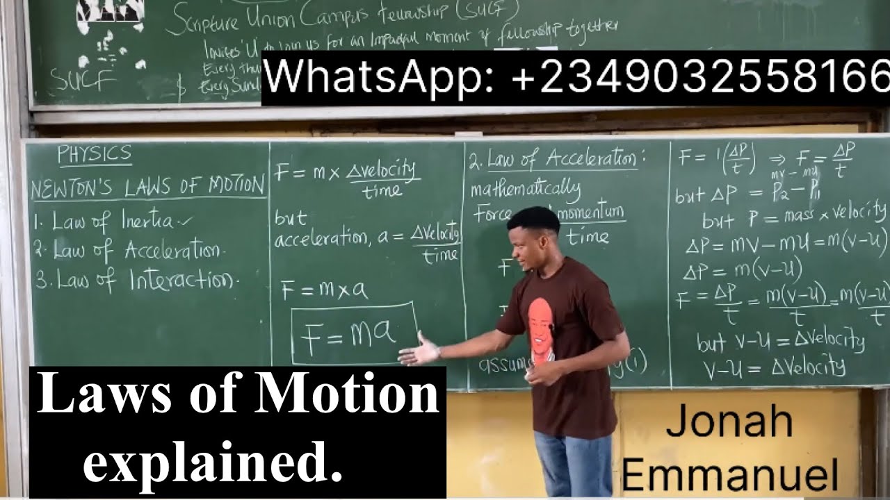 Newton’s Laws of Motion | JAMB and WAEC Physics tutorials #excellenceacademy #jonahemmanuel #physics