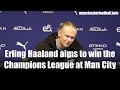 Erling Haaland first press conference as a Manchester City player - Sunday July 10 2022 HD