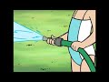 Emily Elizabeth In Her 1 Piece Blue Swimsuit Starts Watering Her Flowers Clifford The Big Red Dog