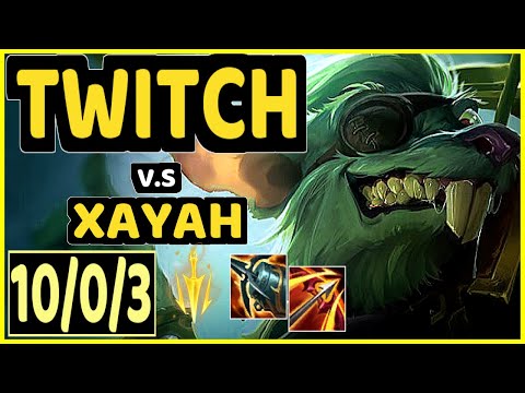 KOBBE (TWITCH) vs XAYAH - 10/0/3 KDA BOTTOM ADC GAMEPLAY - EUW Ranked GRANDMASTER