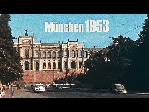 München 1953 color - Maximilianeum - Isar - Englischer Garten - Munich