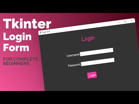 Python Tkinter Login Form Tutorial Beginner Gui Project