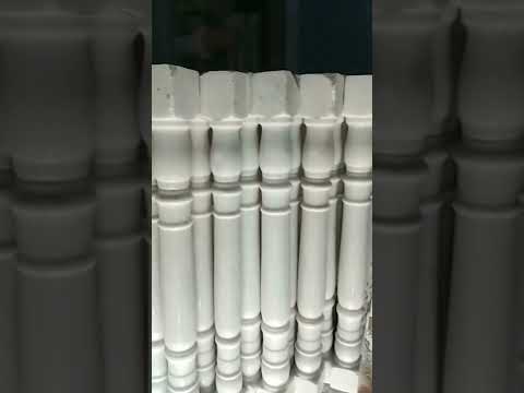 Marble pillar in white marble