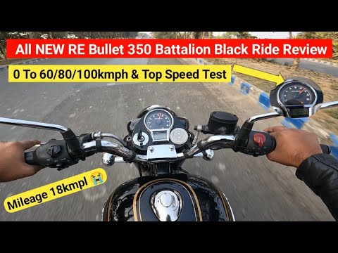 All New Royal Enfield Bullet 350 Battalion Black Ride Review | Price Top Speed Test Real Mileage