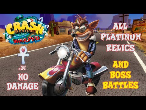 Crash 3 - All Platinum Relics And Boss Battles - No Damage - (Crash Bandicoot: N. Sane Trilogy)