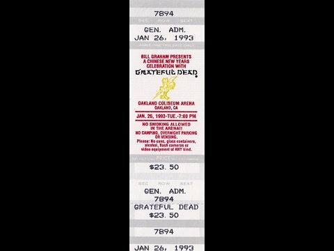 Grateful Dead - 1/26/93 - Oakland Coliseum Arena - Oakland, CA - sbd