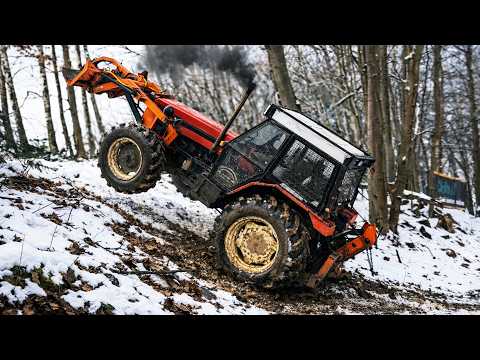 Extreme Tractor Show in the Forest | Fearless Drivers in Nechalov