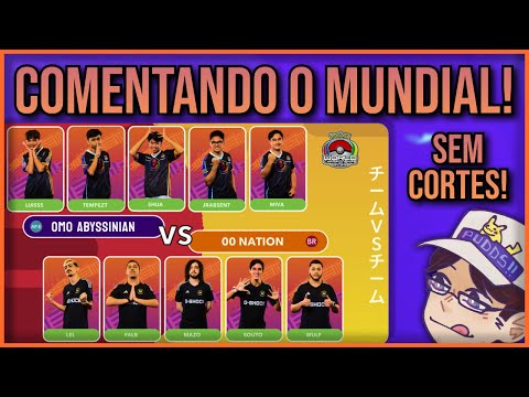 Comentando 00 Nation x OMO Abyssinian - PARTIDA COMPLETA - QUARTAS do Mundial de Pokémon Unite