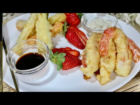 TEMPURA DI GAMBERI E VERDURE 🍤 FRITTURA GIAPPONESE 🍤 SHRIMP AND VEGETABLE TEMPURA