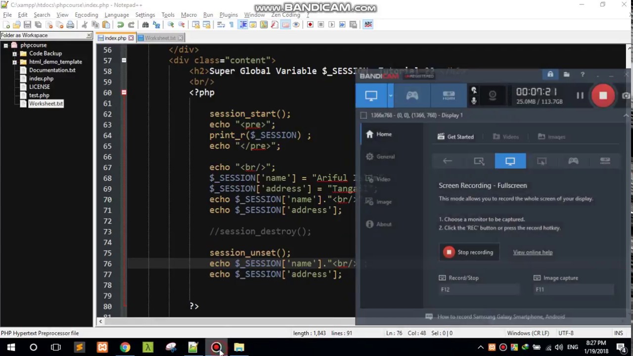 22 PHP Basic Fundamental Super Global Variable $_SESSION
