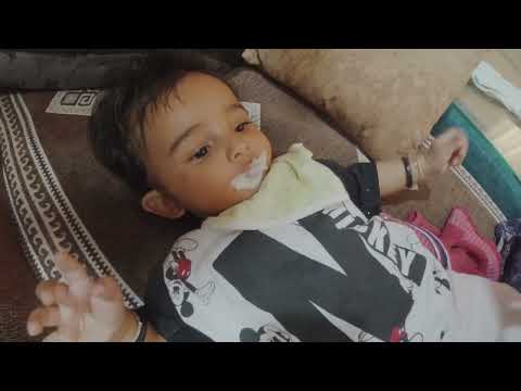 Satvik Eating Icecream