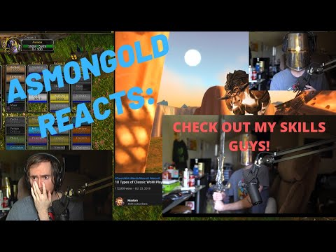 Asmongold shows off his EPIC sword skills! (10 types of wow players REACTION)