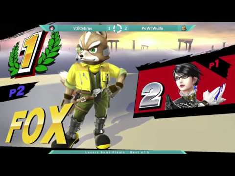 SOS28 Losers Semis - V3|Cybrus (Bayonetta) vs PoW!|Wulfn (Fox)