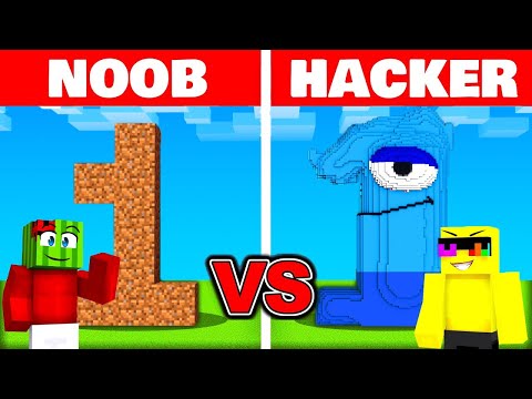 Sunny - NOOB vs HACKER: I Cheated In a Number Lore Build Challenge in Minecraft! (Number 1)