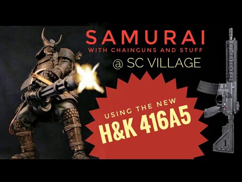 SC Village》Samurai with Chainguns! Airsoft Gameplay