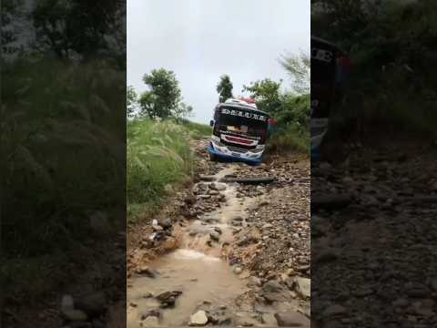 dangerous off road bus driving | bus in nepal | #bus #offroad #busdriving