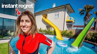 We Built a Waterpark In Our House! | Anazala Family