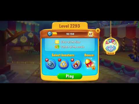 Fishdom gameplay level 2293