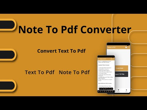 Note To PDF Converter
