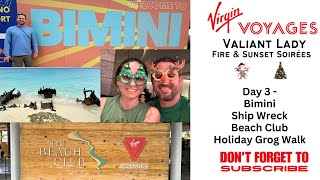 Virgin Valiant Lady Day 3 - Exploring Bimini on a Golf Cart, Ship Wreck, & Holiday Grog Walk