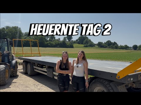 Collecting hay bales - Hay harvest day 2 | Lohner girls