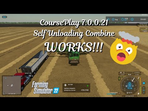 Course Play 7.0.0.21 - Self Unloading Combine - WORKS!
