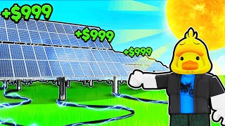 I Made MILLIONS Building MAX LEVEL Solar Farm in Roblox!