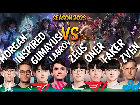 Gumayusi, Morgan, Inspired, Labrov VS Zeus, Oner, Faker, Zven - Patch 13.19 KR Ranked