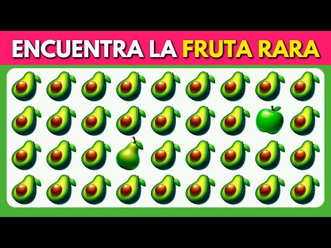 Encuentra el raro - Edición Fruta 🍎🥑🍉  Fácil, Medio, Difícil