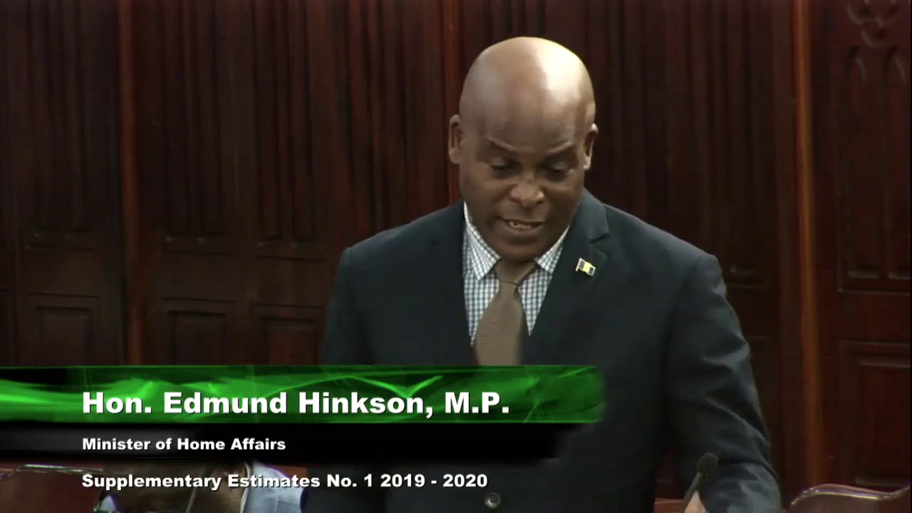 Hon. Edmund Hinkson at The 45th Sitting of Parliament