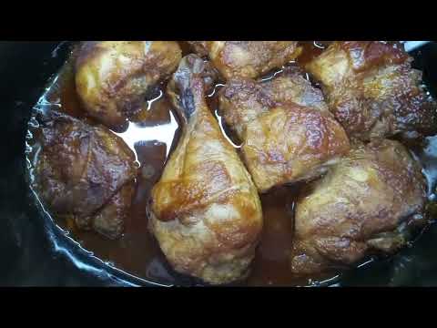 Fall off the Bone BBQ Crockpot Chicken 🍖 Easy Chicken Recipe