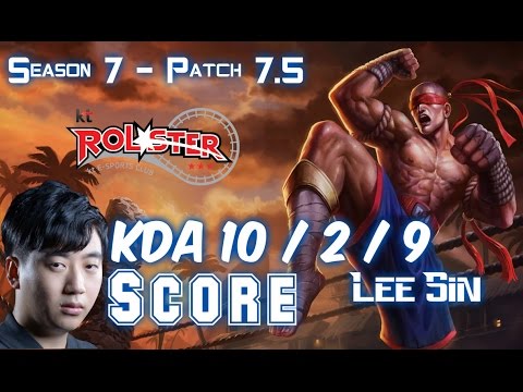 KT Score LEE SIN vs ELISE Jungle - Patch 7.5 KR Ranked