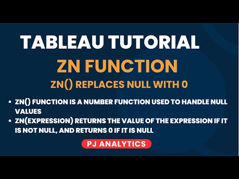 Tableau Tutorial Zn Function Pj Analytics