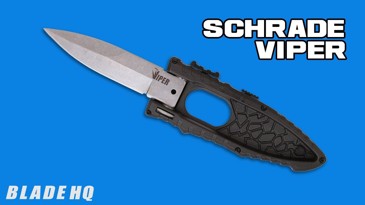 Schrade Viper Side Opening Assist Knife (3.2" Drop Point) SCHSAD