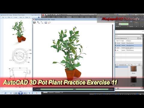 AutoCAD 3D Modeling | Pot Plant Tutorial | Exercise 11