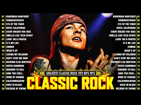 ACDC, Aerosmith, Nirvana, Queen, Bon Jovi, Scorpions, GNR 🔥 Best Classic Rock Of 70 80s 90s