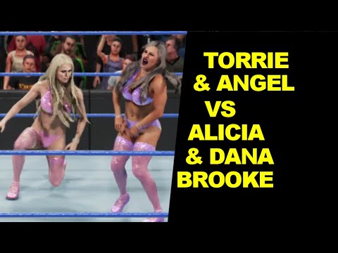 WWE 2K19 Torrie Wilson & Angel FLores vs Alicia Fox & Dana Brooke - Elimination Tag