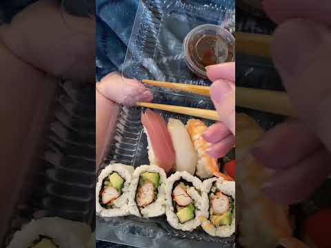 Emby was a little nervous there for a second 😅😆💕 #shorts #sushi